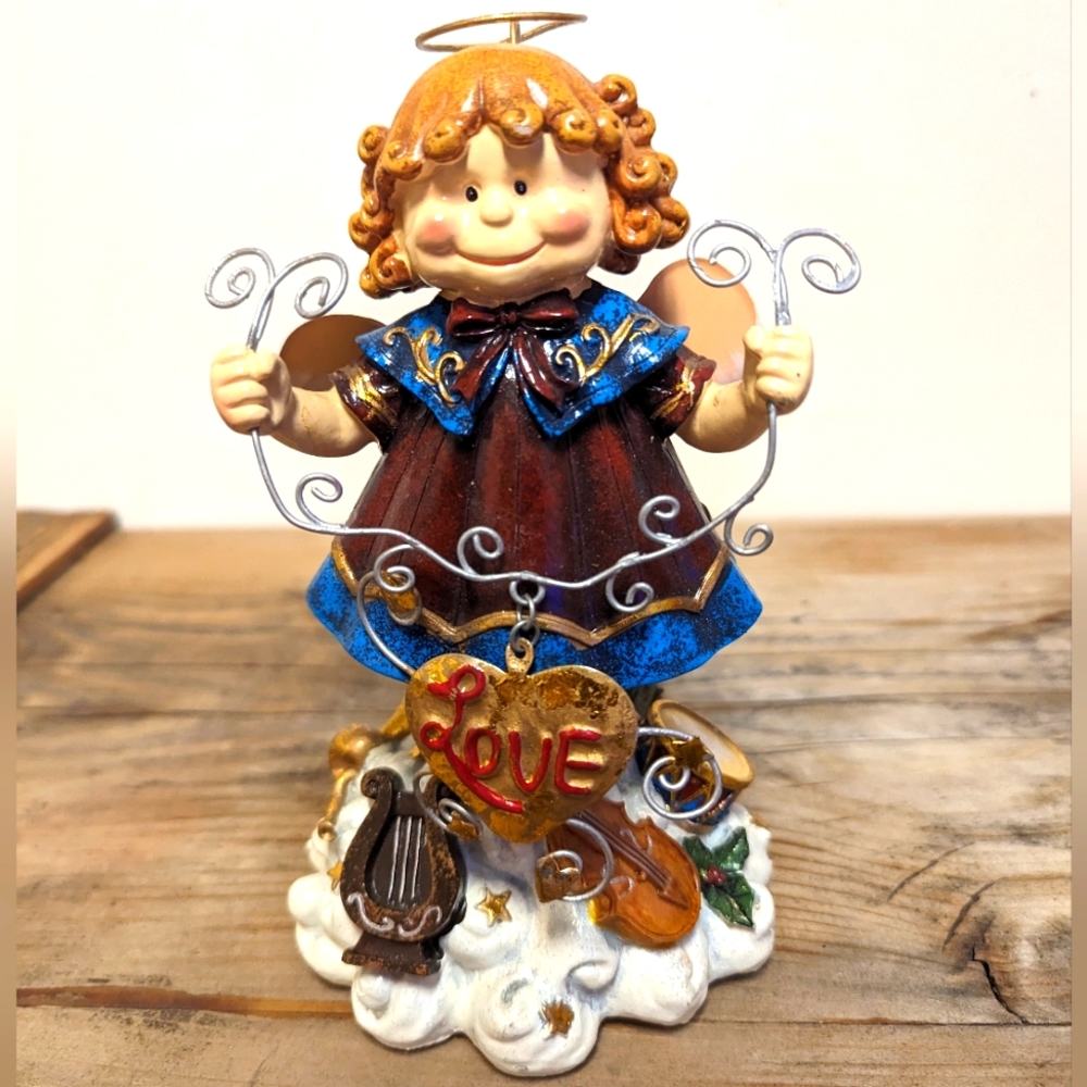 Resin Bobble Body  Little Girl Christmas Angel